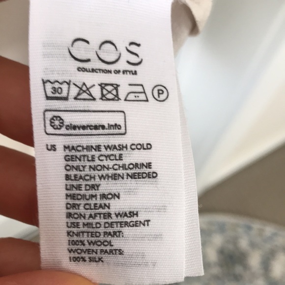 COS Beige Wool Knit/Silk Dress - Picture 7 of 7